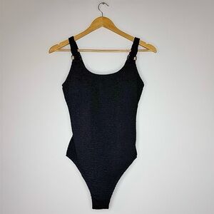 Woman’s Black One Piece Swimsuit M
